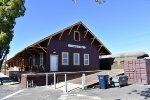 Another view of the station building at the Santa Clara Caltrain Station 